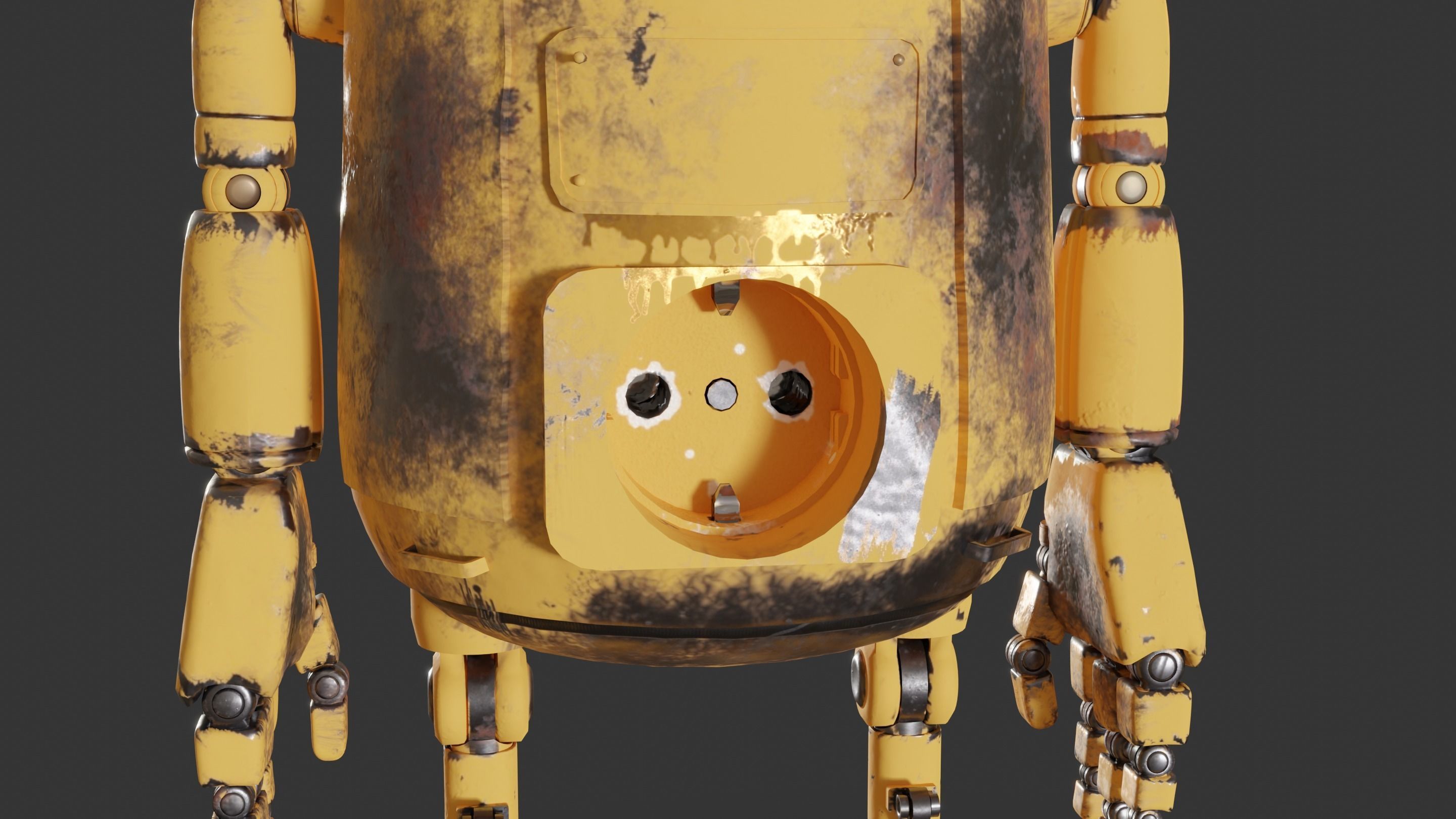 Rigged Baby Robot 3D model_18