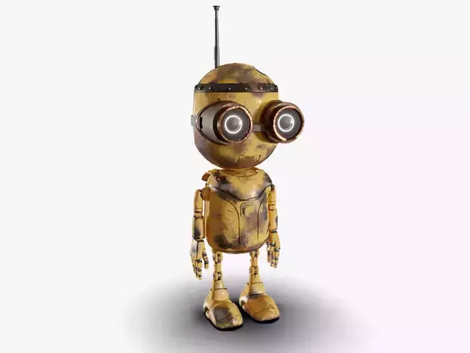 Rigged Baby Robot 3D model