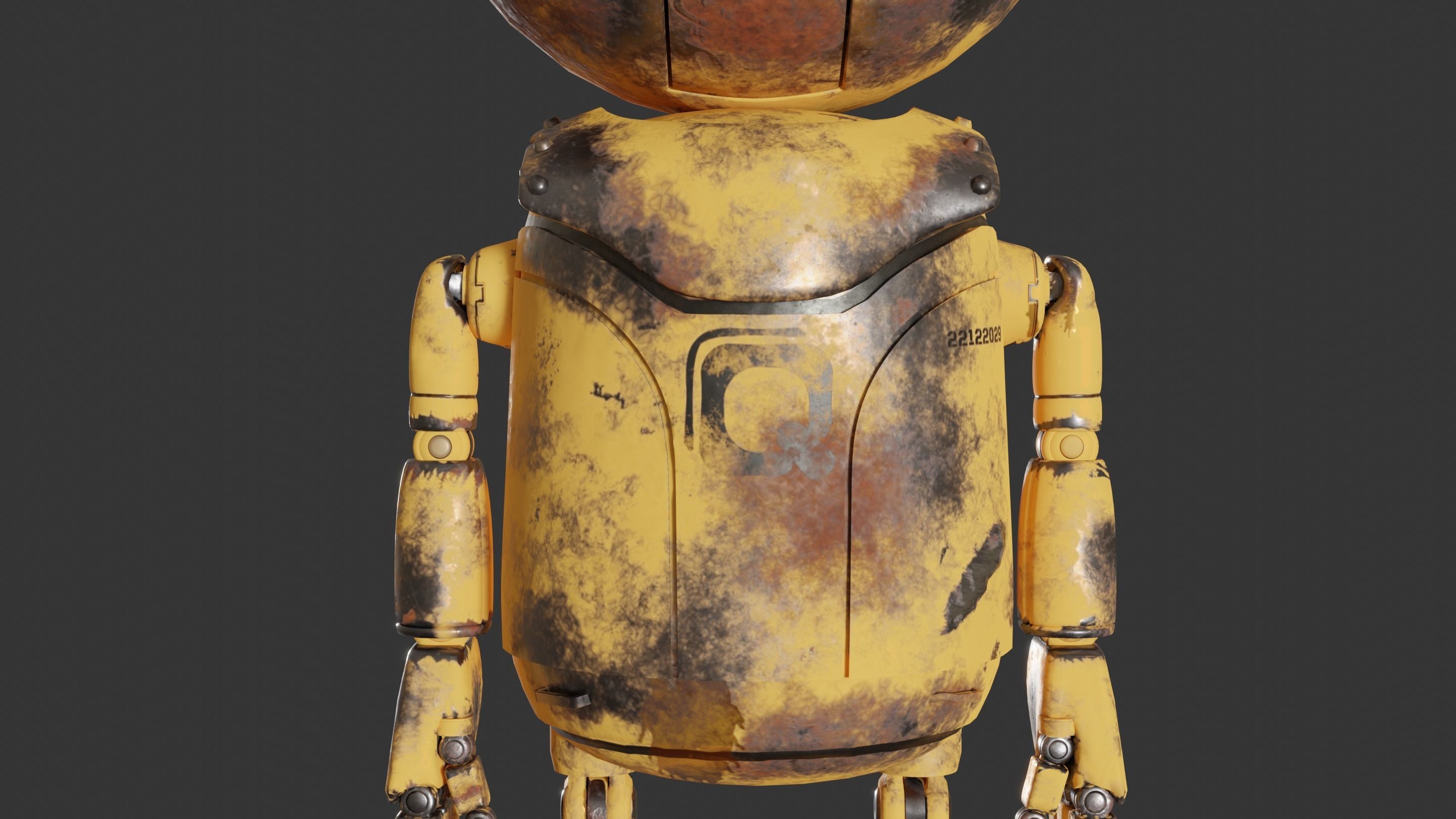 Rigged Baby Robot 3D model_22