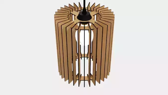 CEILING LIGHT LAMP 3D PRINT AND LASER CUT FILES MODEL 1