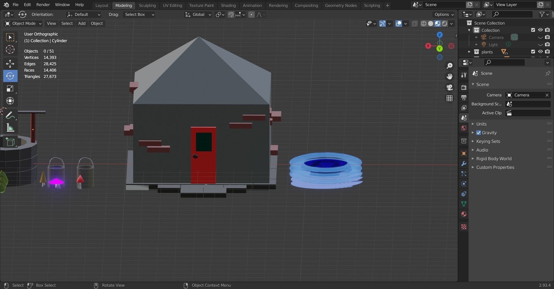 contry side Low-poly 3D model_1