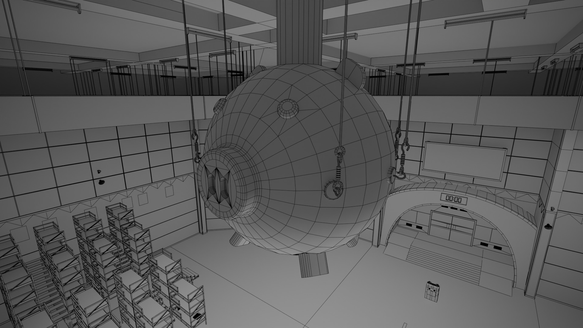 Squid Game Lobby Map 3D model_18