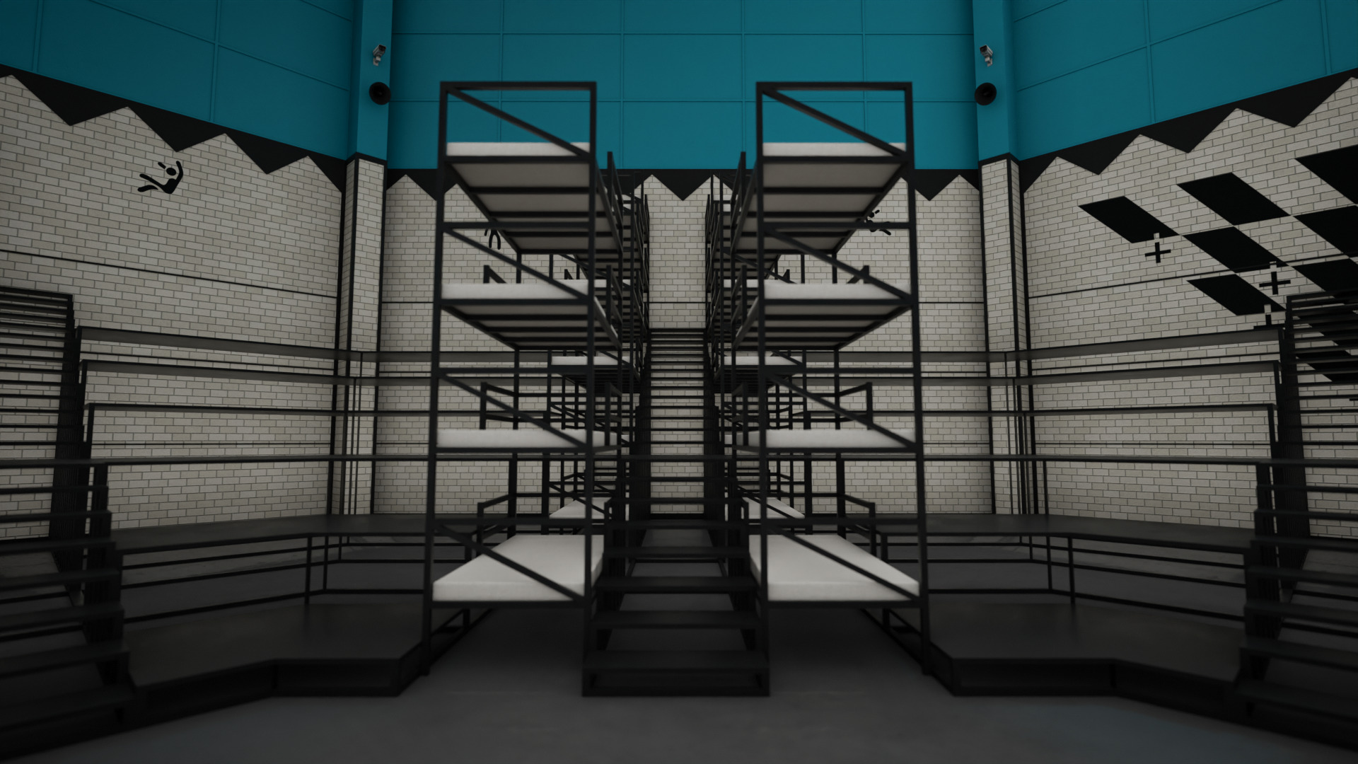 Squid Game Lobby Map 3D model_7