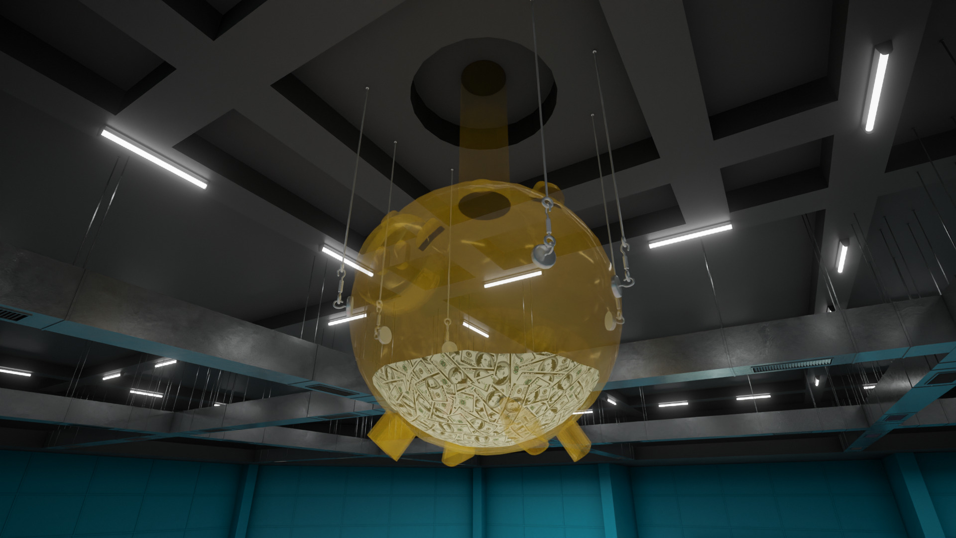 Squid Game Lobby Map 3D model_11