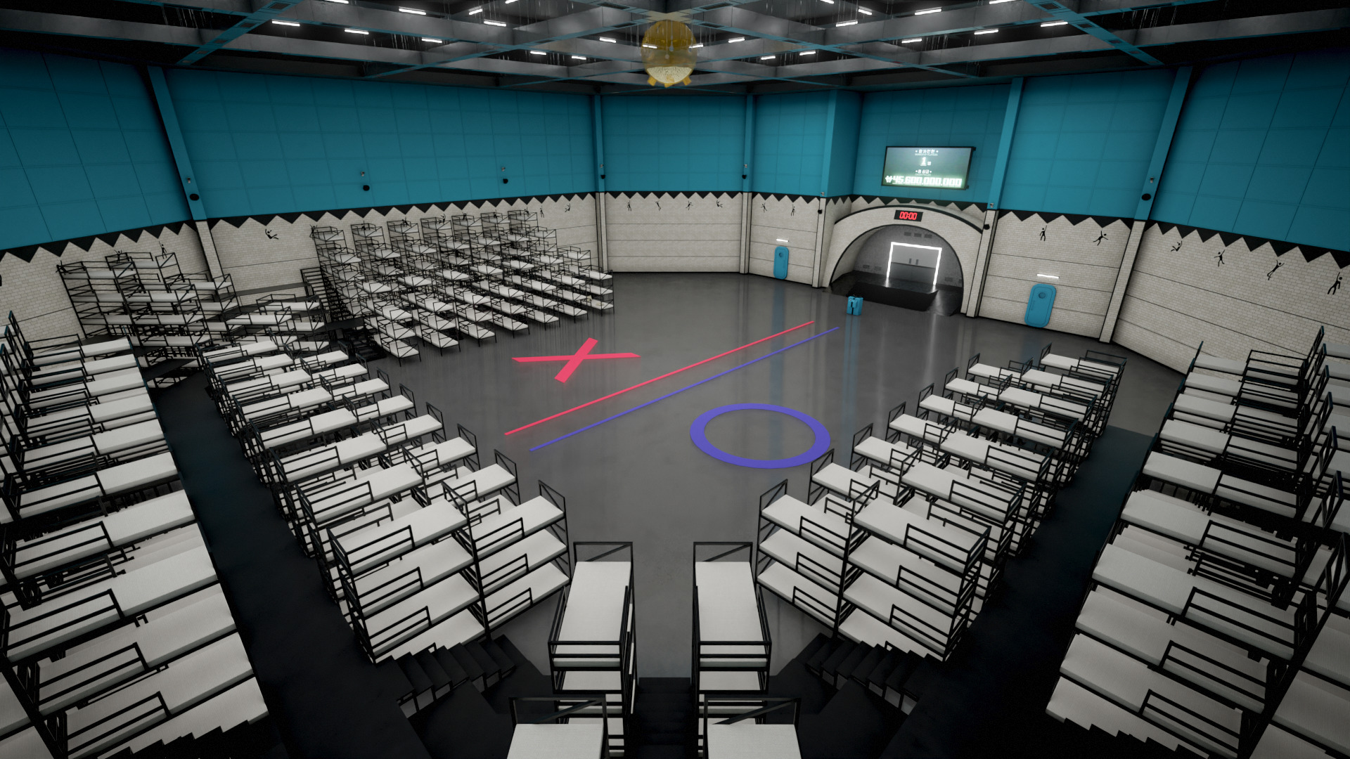 Squid Game Lobby Map 3D model_3