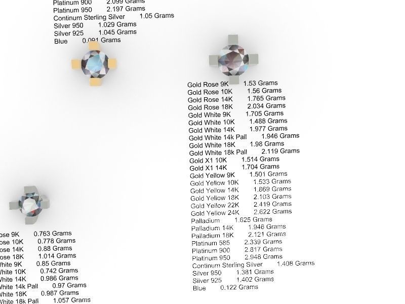 5 sizes 4 prong setting stl file verified ring free 3D print model_16