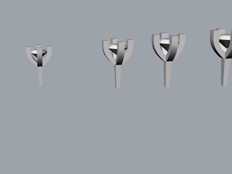5 sizes 4 prong setting stl file verified ring free 3D print model_25