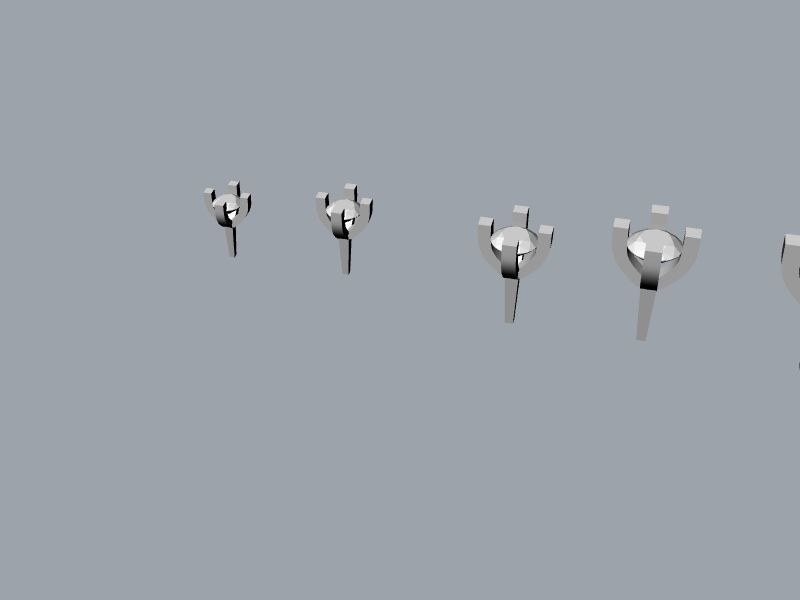 5 sizes 4 prong setting stl file verified ring free 3D print model_21
