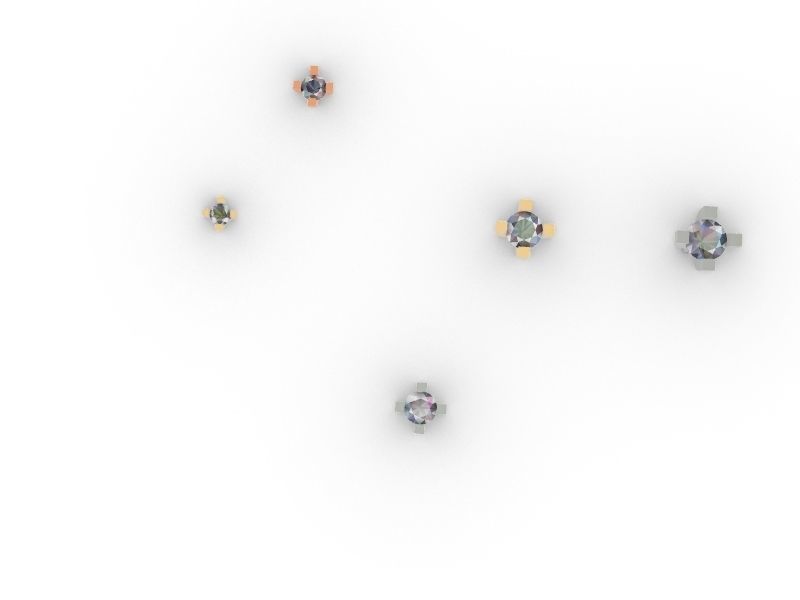 5 sizes 4 prong setting stl file verified ring free 3D print model_17