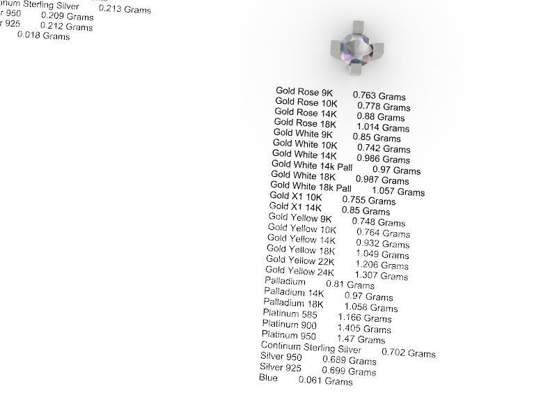 5 sizes 4 prong setting stl file verified ring free 3D print model_15