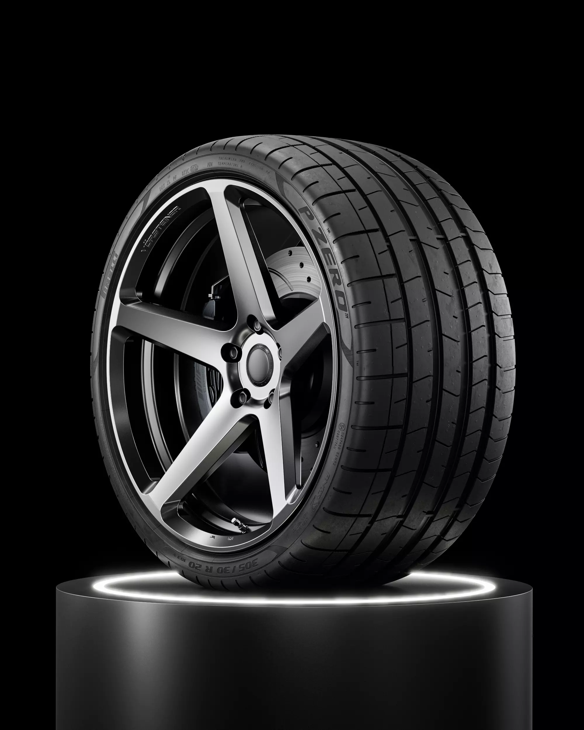 Pirelli PZ4 305 30 R20 Rear 3D model