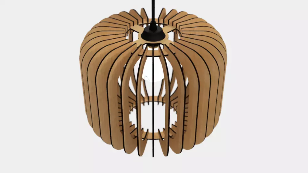 CEILING LIGHT LAMP 3D PRINT AND LASER CUT FILES MODEL 2 3D print model_0
