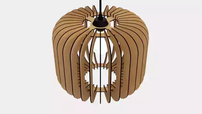 CEILING LIGHT LAMP 3D PRINT AND LASER CUT FILES MODEL 2