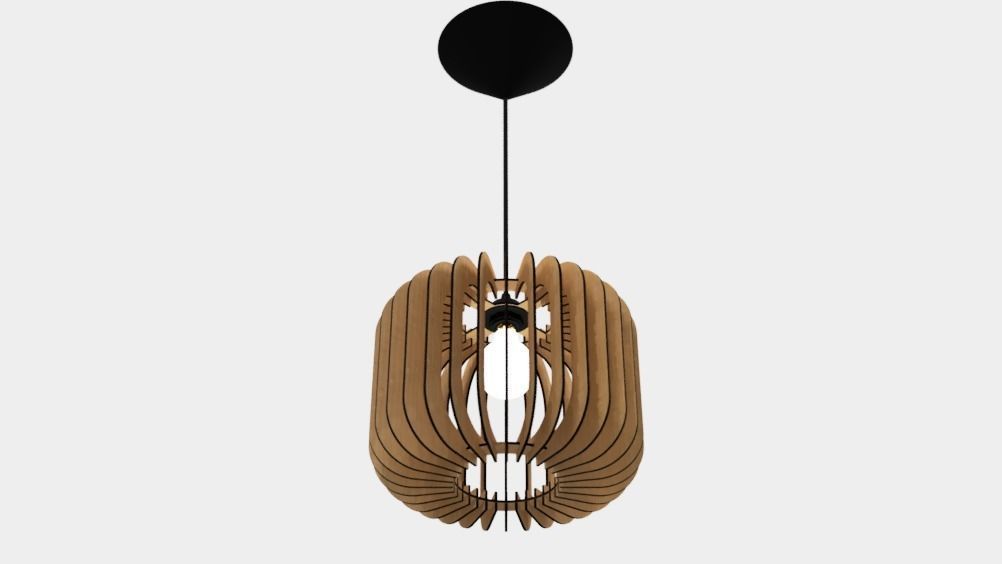 CEILING LIGHT LAMP 3D PRINT AND LASER CUT FILES MODEL 2 3D print model_3
