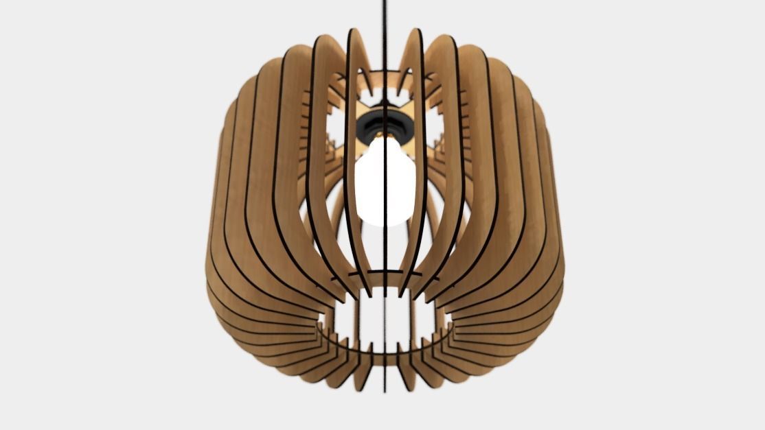 CEILING LIGHT LAMP 3D PRINT AND LASER CUT FILES MODEL 2 3D print model_1