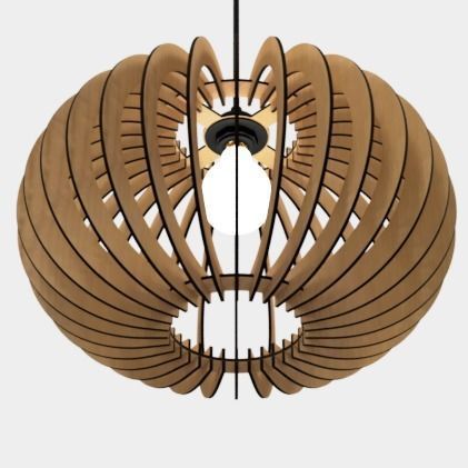 CEILING LIGHT LAMP 3D PRINT AND LASER CUT FILES MODEL 3 3D print model_1