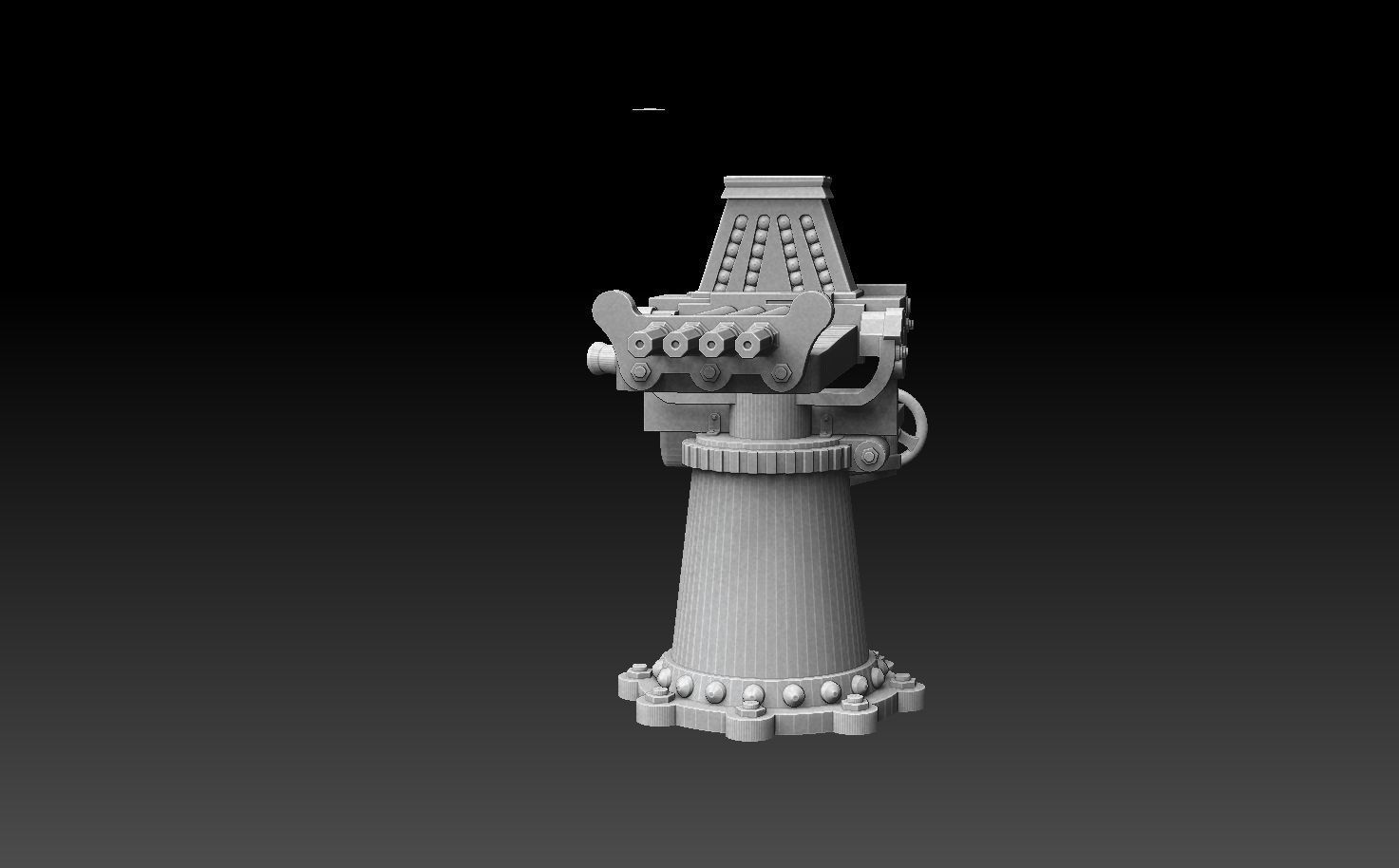 Nordenfelt Navy Gun 3D print model_3