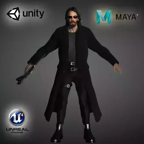MATRIX High quality character full Rigged and Animated 3D model 3D model