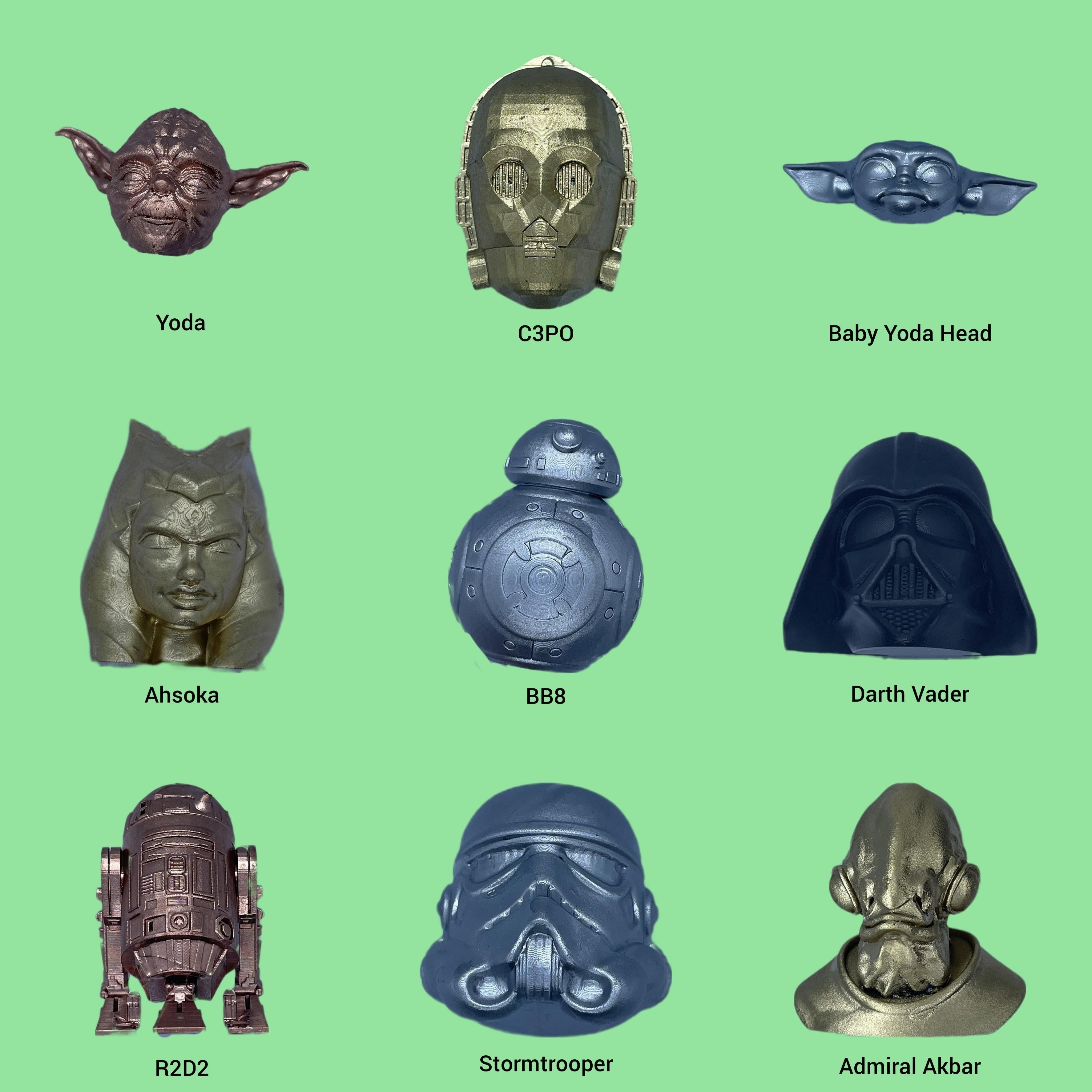 Yoda Head Handle 3D print model_1