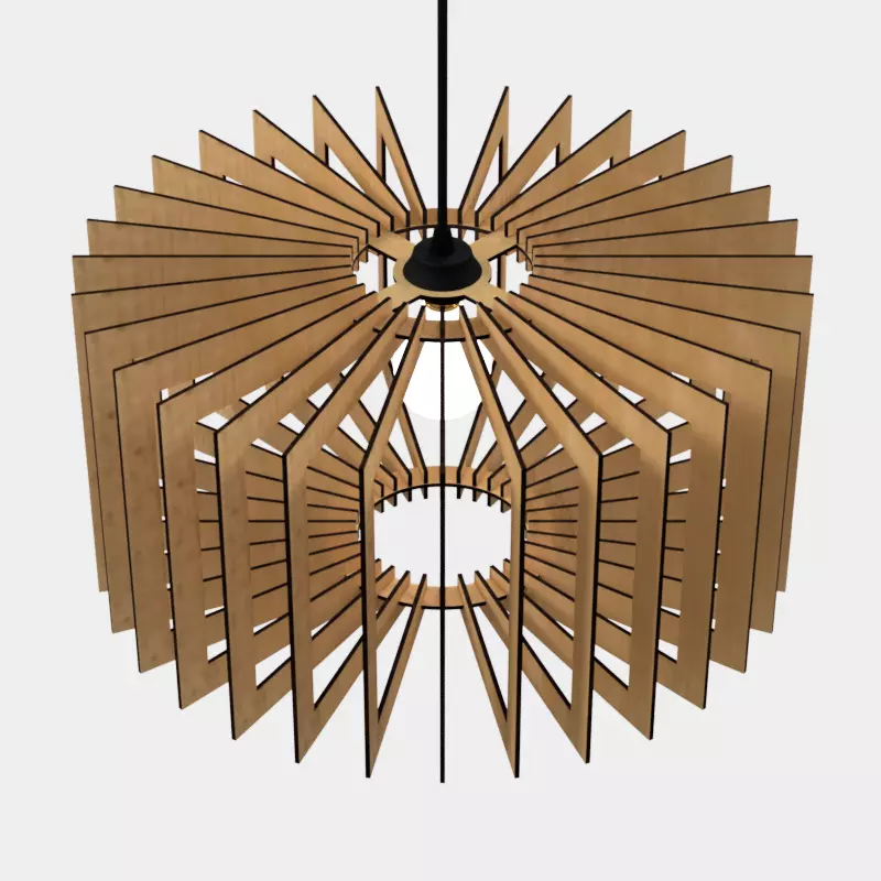 CEILING LIGHT LAMP 3D PRINT AND LASER CUT FILES MODEL 7 3D print model