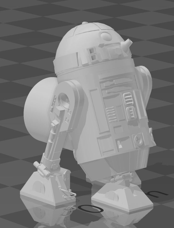 R2D2 Handle 3D print model_4