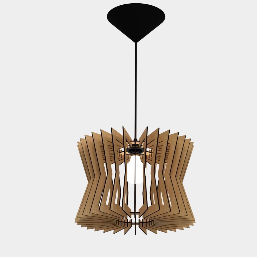 CEILING LIGHT LAMP 3D PRINT AND LASER CUT FILES MODEL 8 3D print model_3