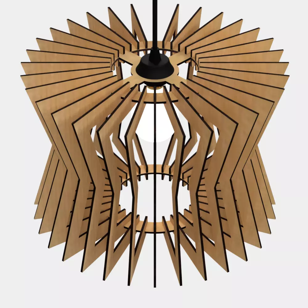 CEILING LIGHT LAMP 3D PRINT AND LASER CUT FILES MODEL 8 3D print model_0