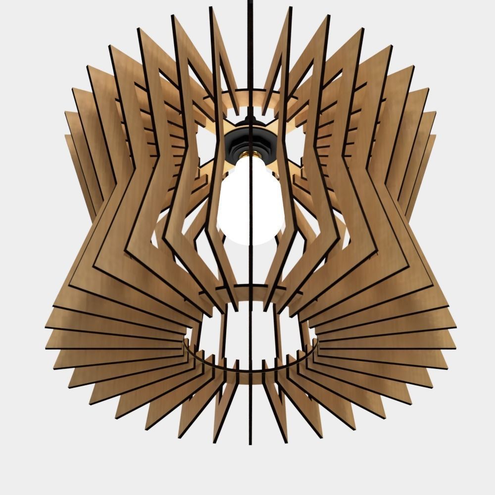 CEILING LIGHT LAMP 3D PRINT AND LASER CUT FILES MODEL 8 3D print model_1