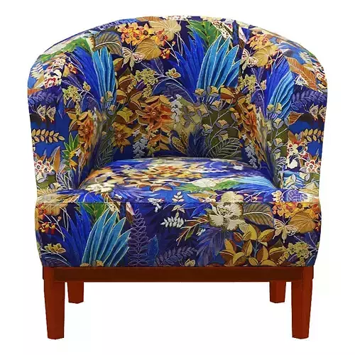 Armchair with floral pattern