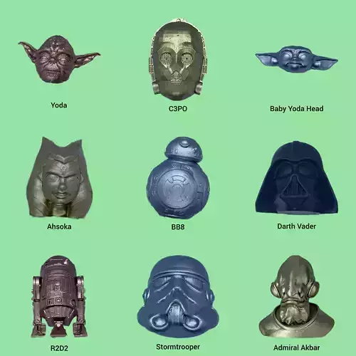 Star Wars Handles 3D Model Collection