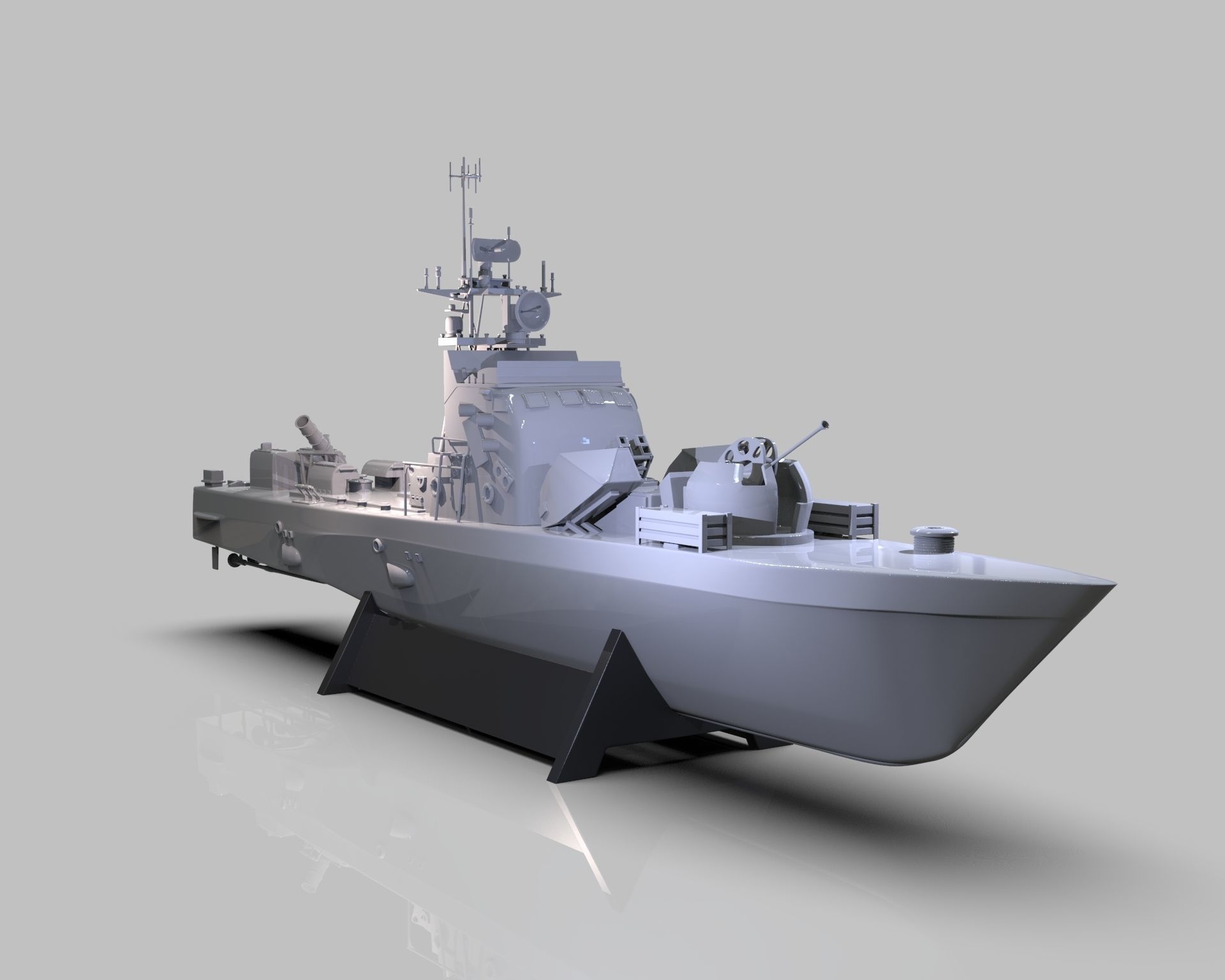 INS Mivtach Warship 3D print model_7