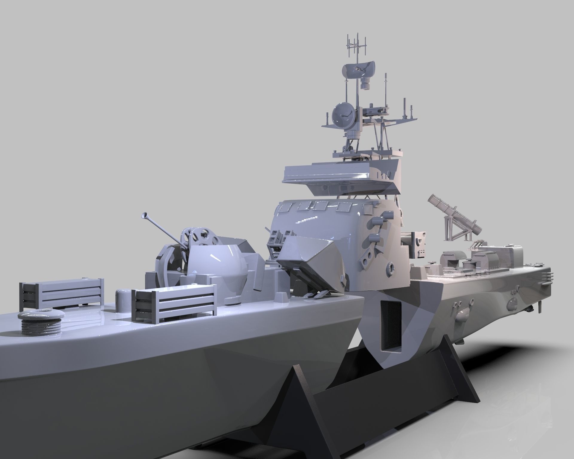 INS Mivtach Warship 3D print model_22