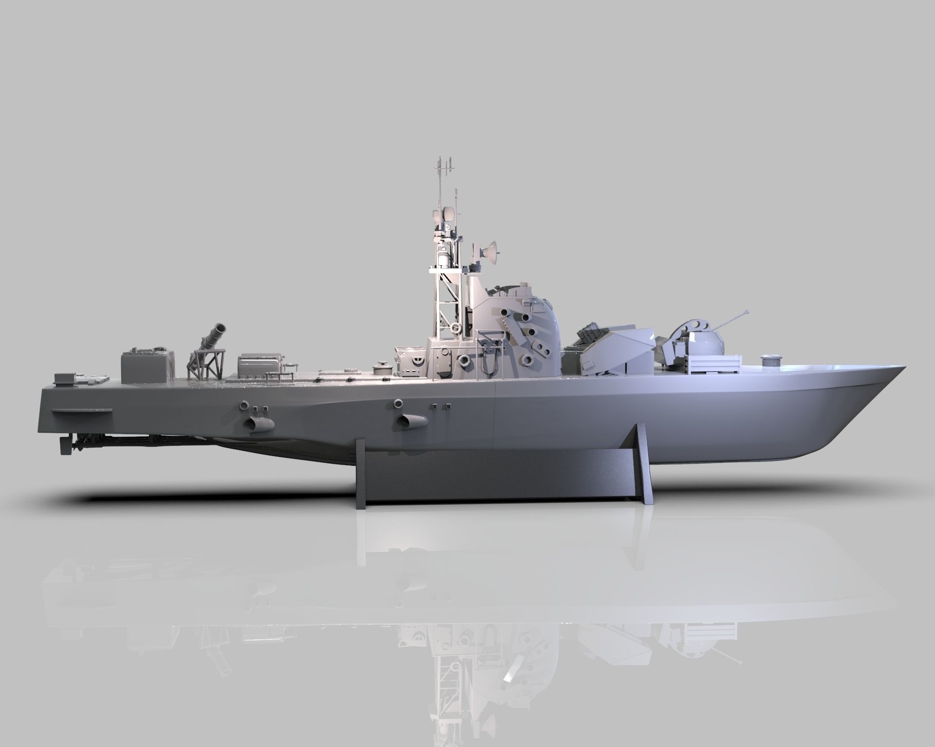 INS Mivtach Warship 3D print model_5