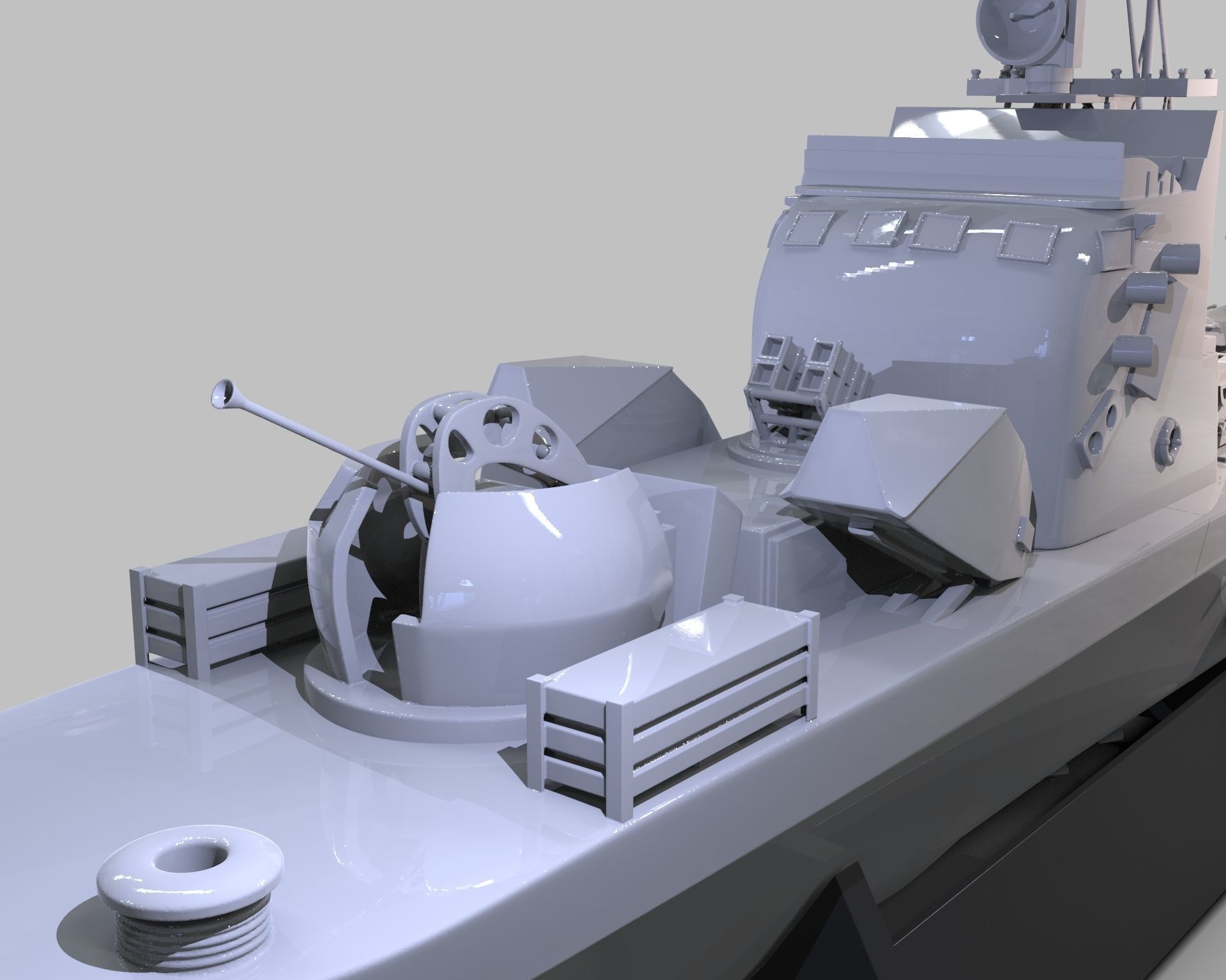 INS Mivtach Warship 3D print model_14