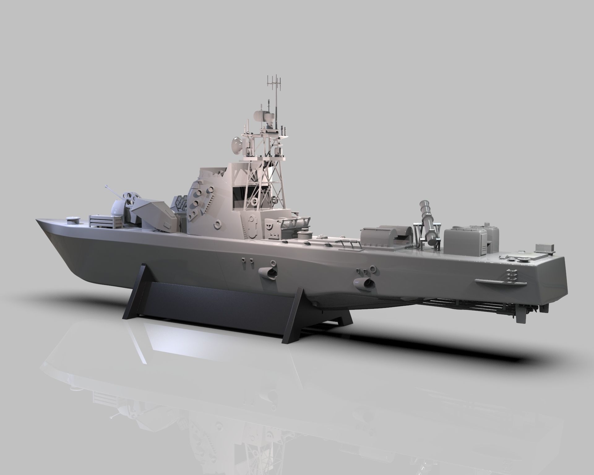 INS Mivtach Warship 3D print model_2