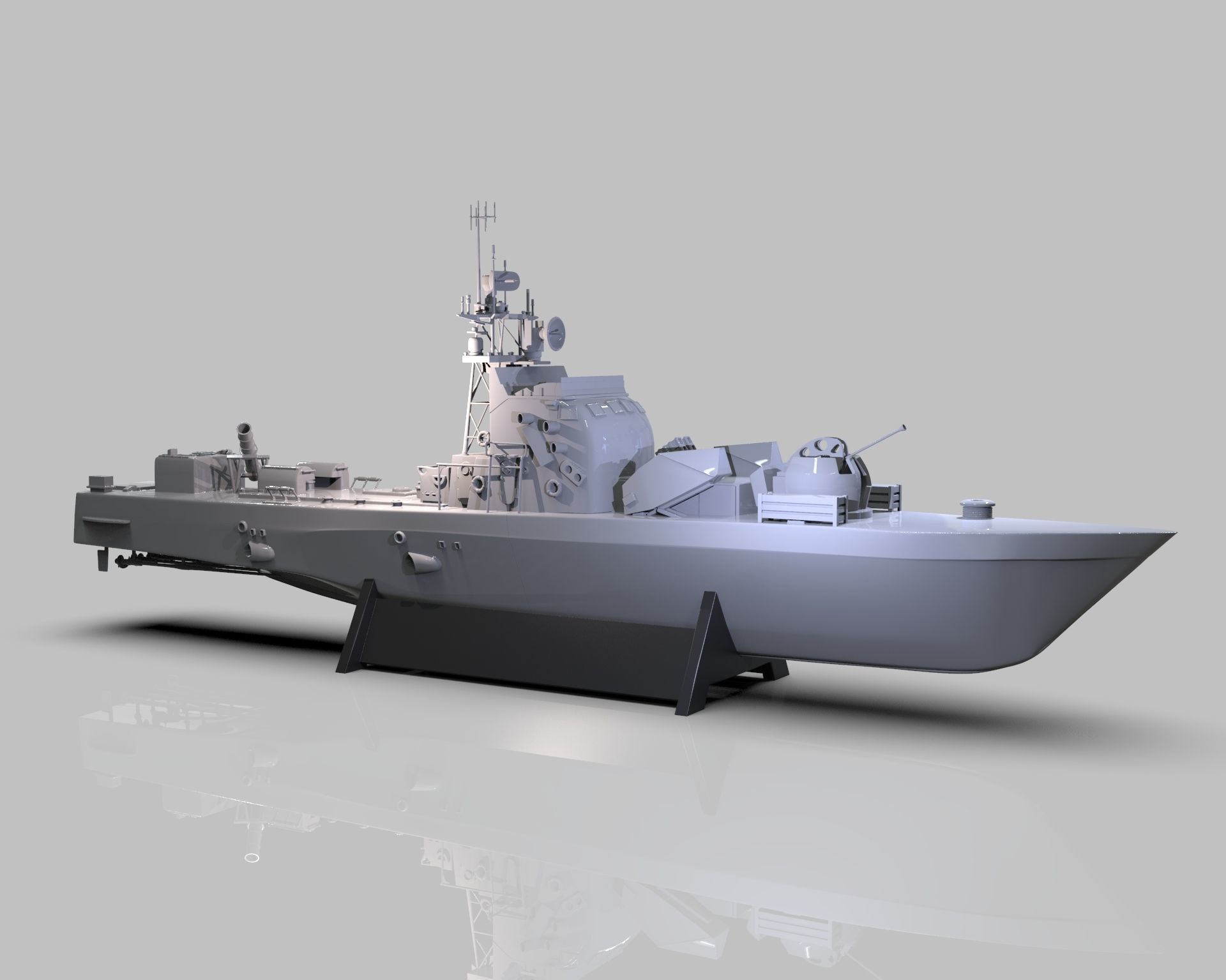 INS Mivtach Warship 3D print model_6