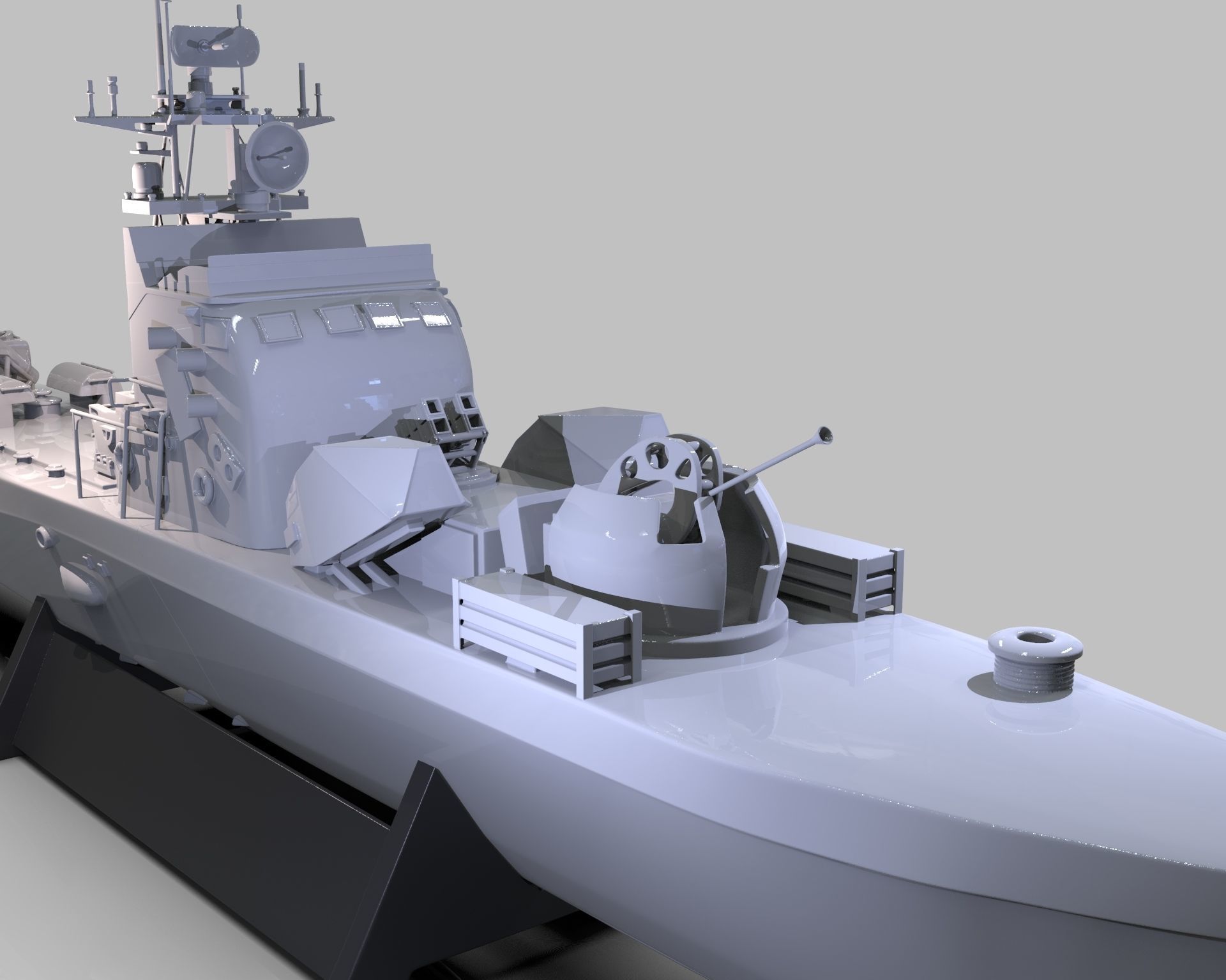 INS Mivtach Warship 3D print model_9