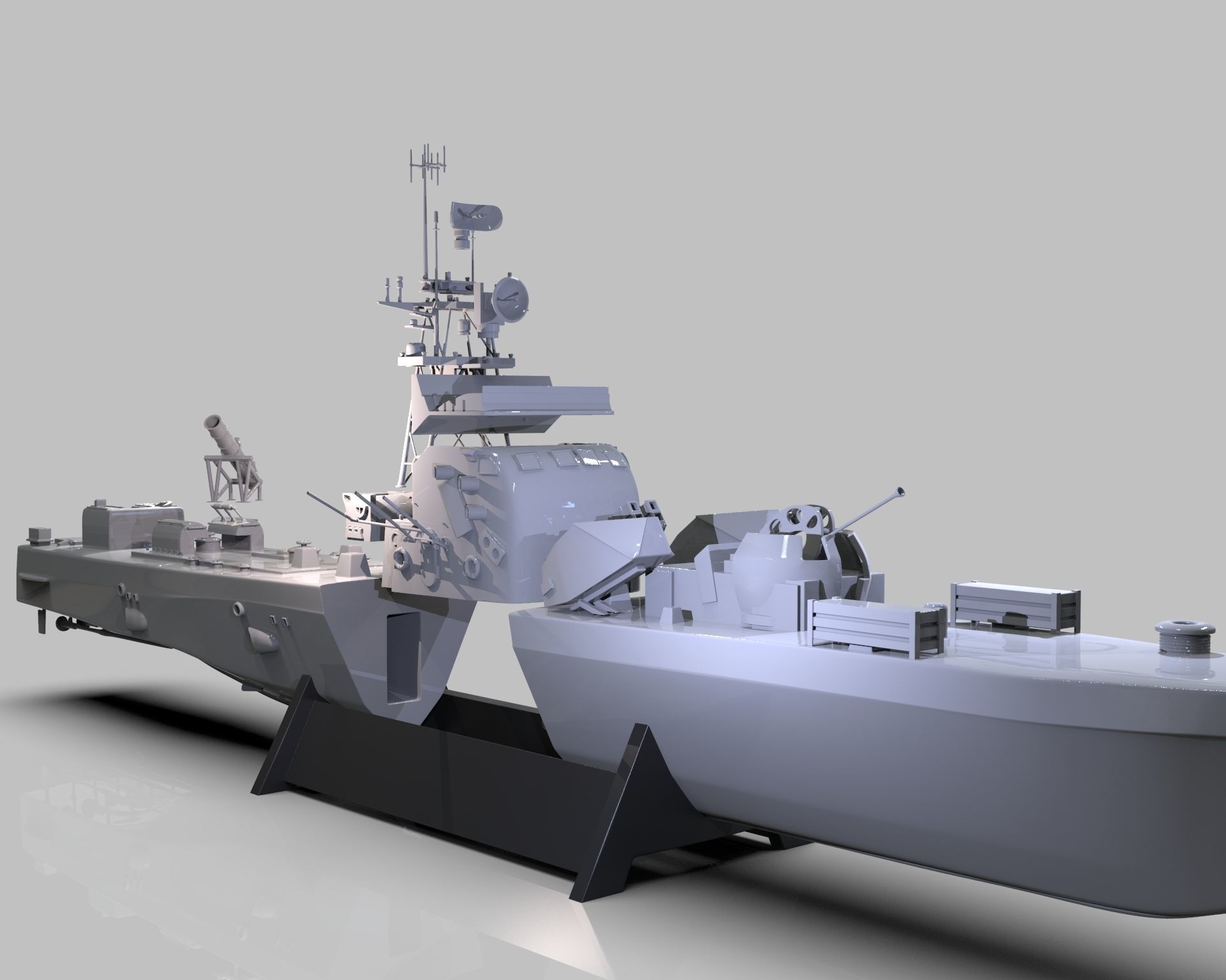 INS Mivtach Warship 3D print model_20