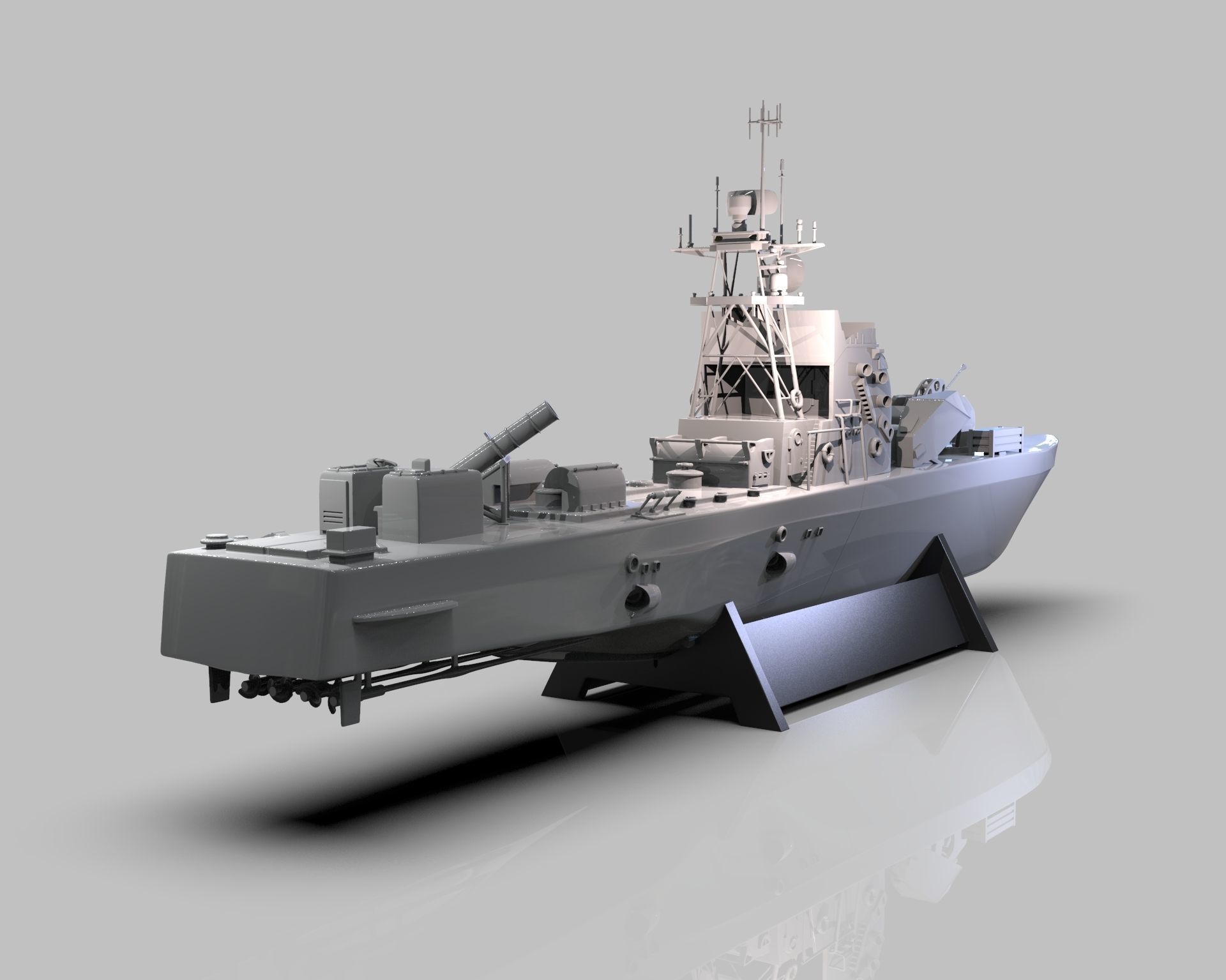 INS Mivtach Warship 3D print model_4