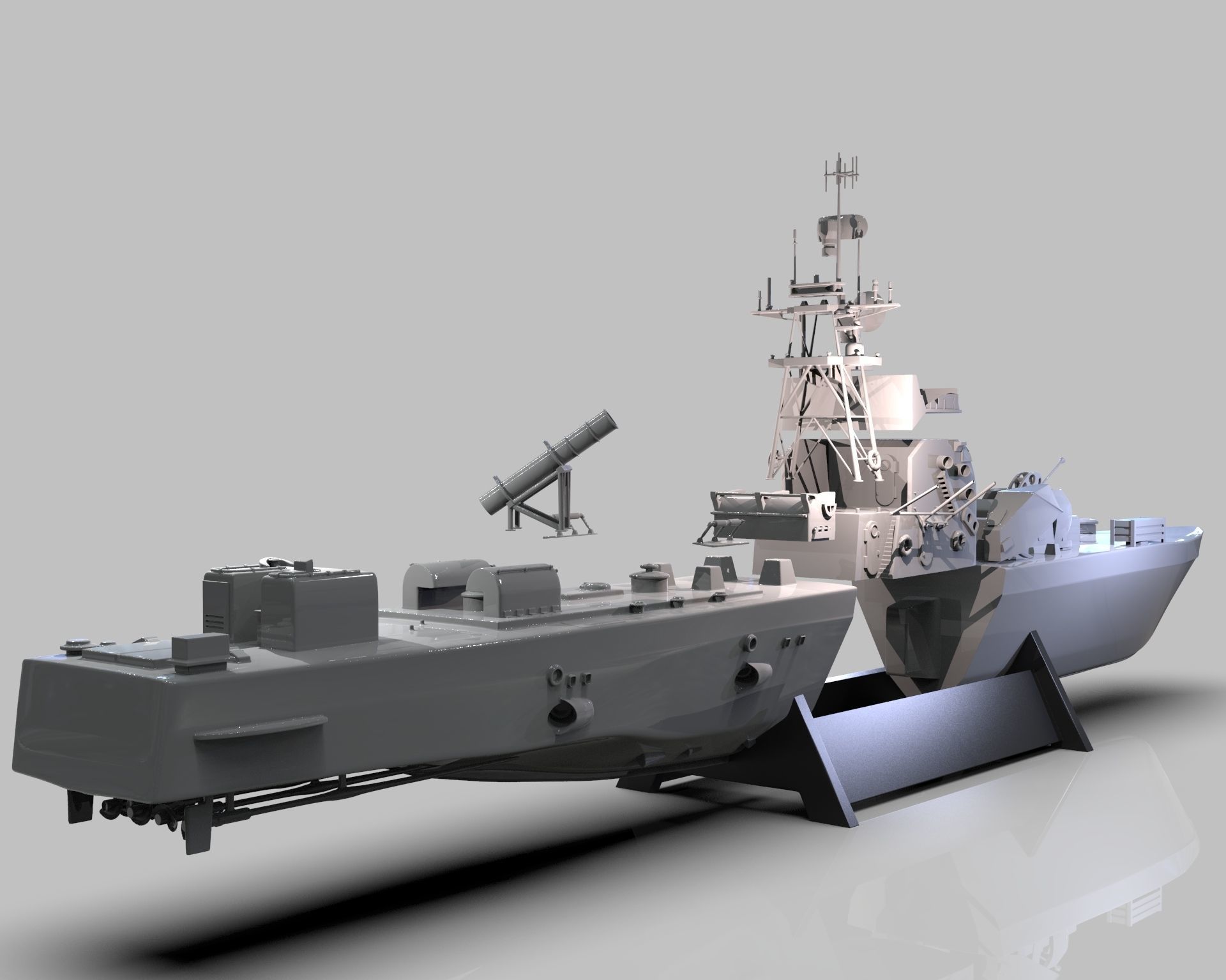 INS Mivtach Warship 3D print model_19