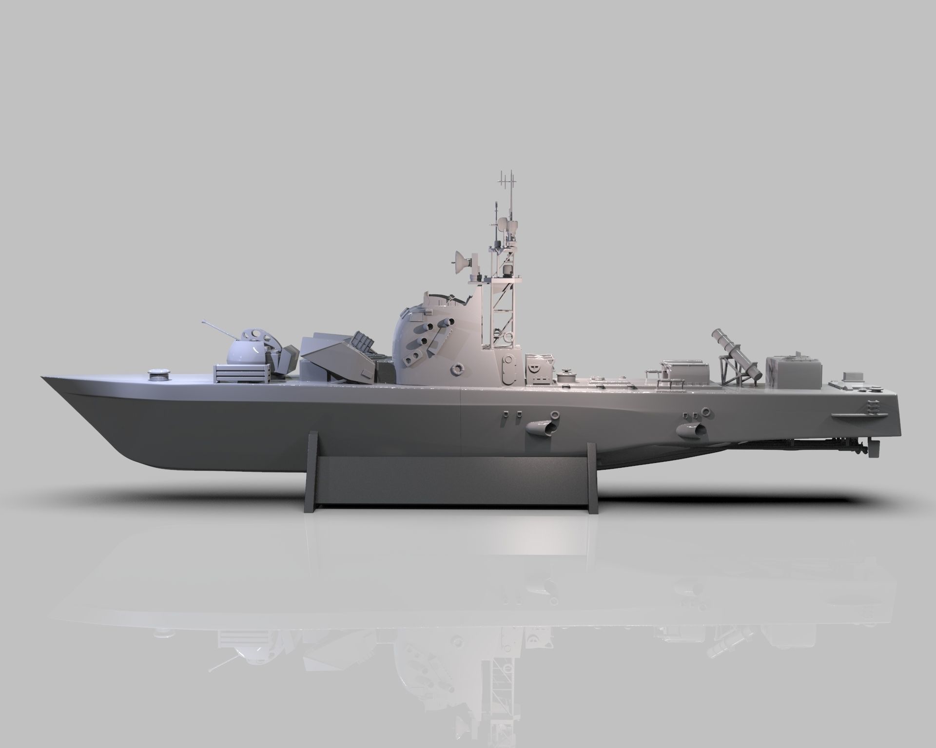 INS Mivtach Warship 3D print model_1