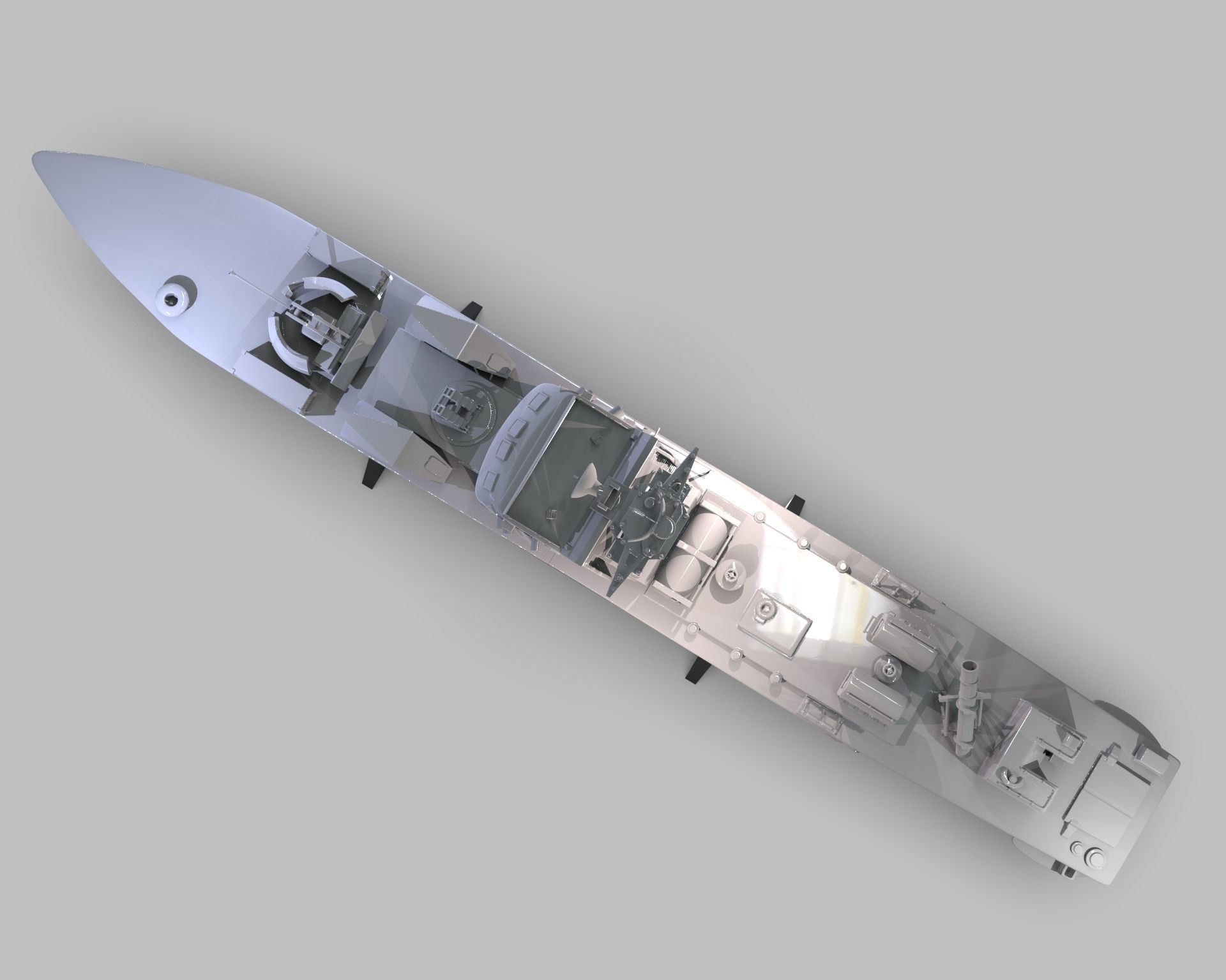INS Mivtach Warship 3D print model_26