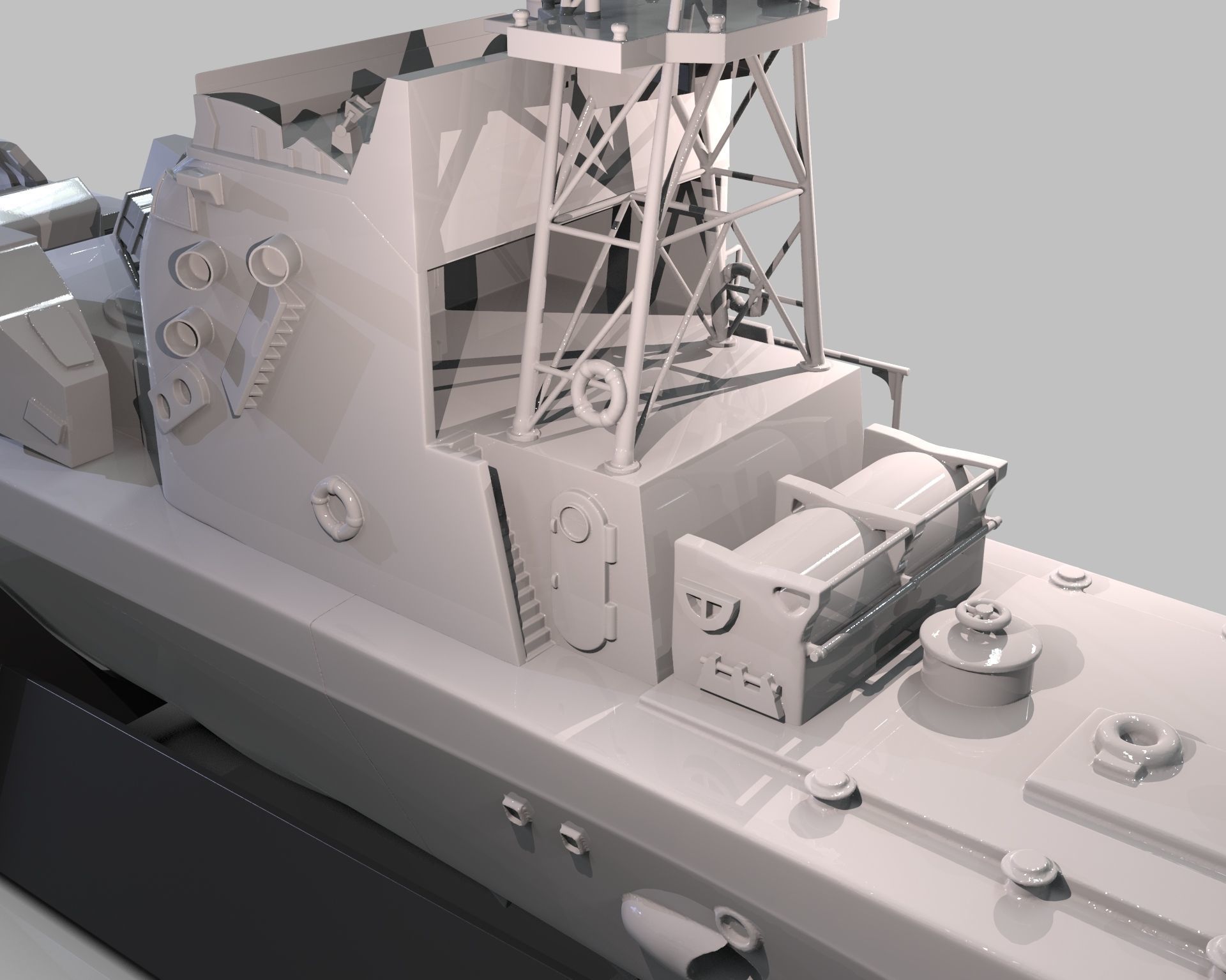 INS Mivtach Warship 3D print model_12