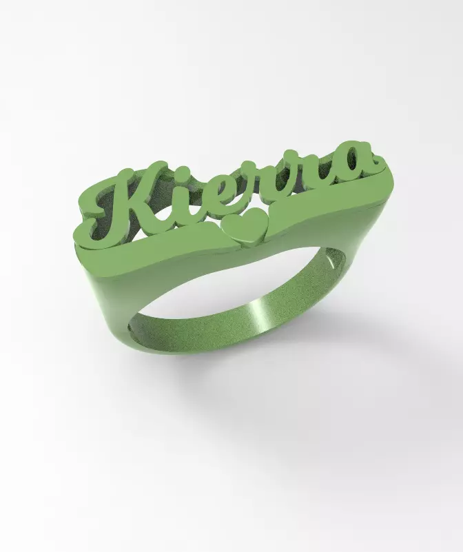 Kierra name ring 3D print model_0