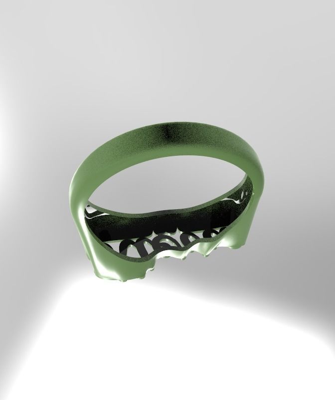 Kierra name ring 3D print model_2