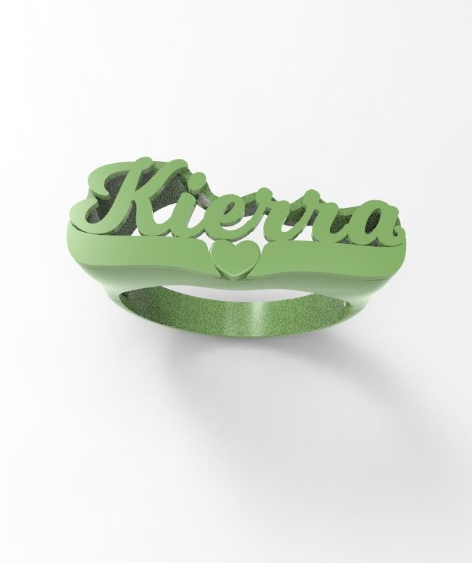 Kierra name ring 3D print model_1