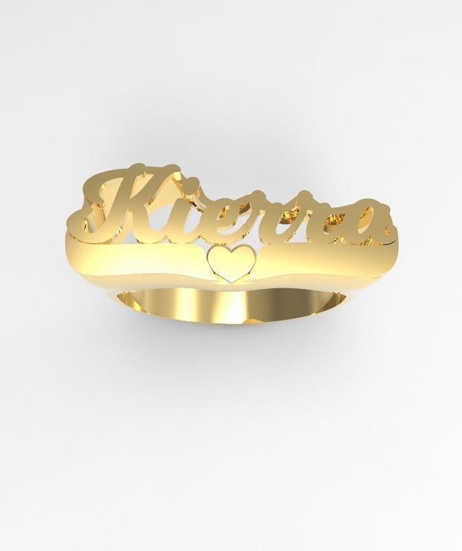 Kierra name ring 3D print model_4