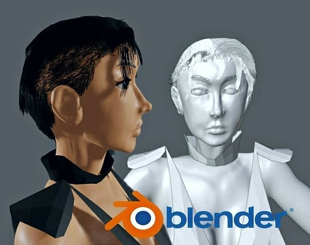 women 3D model Low-poly 3D model