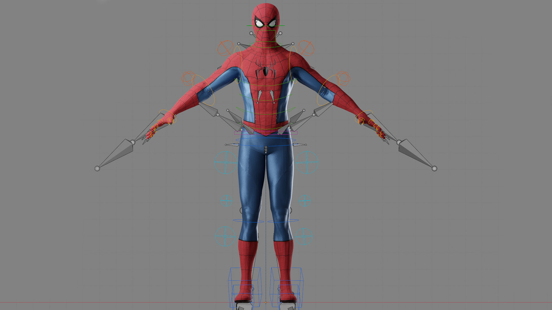 Spiderman Classic Suit MCU 3D model_11
