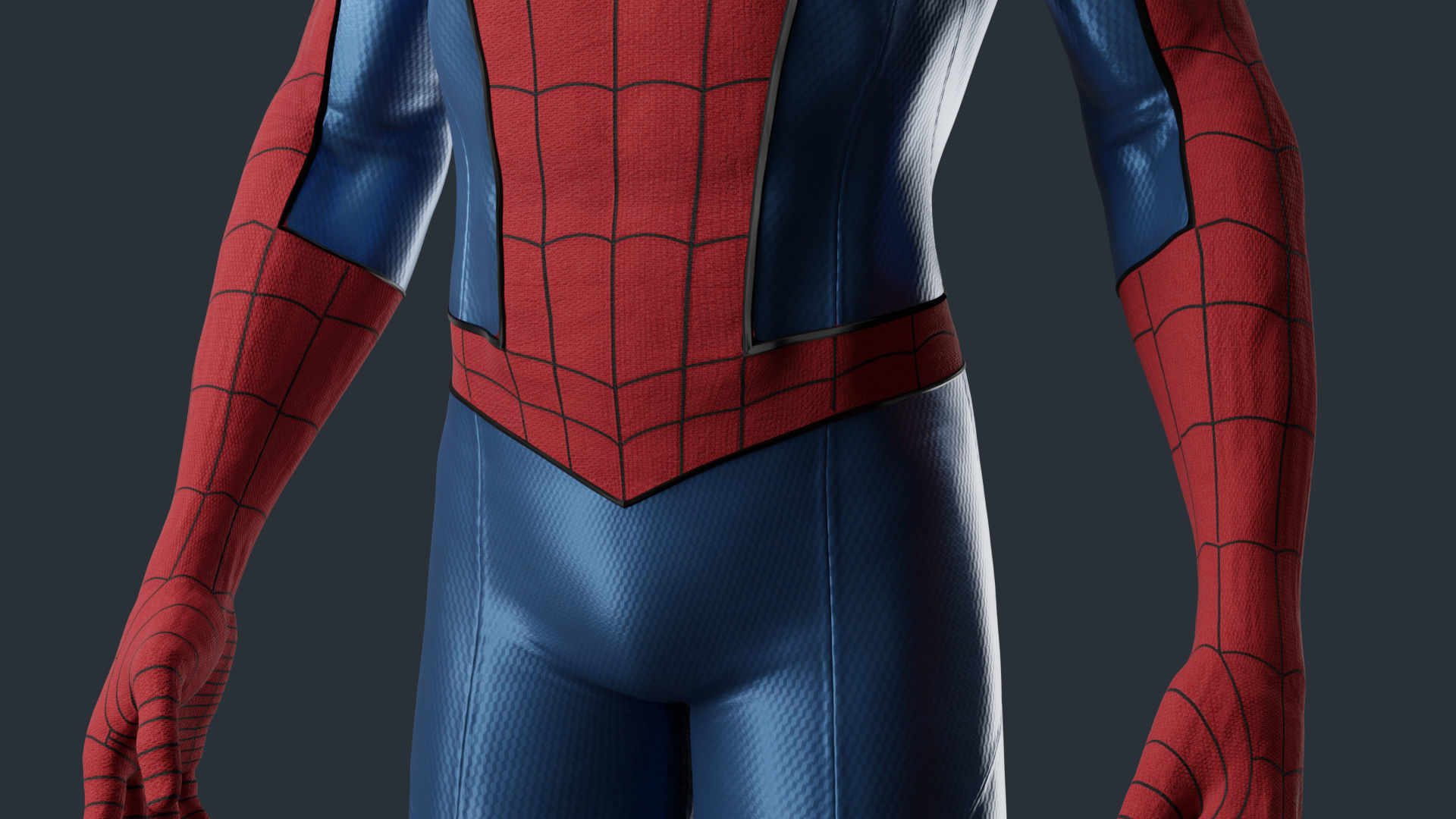 Spiderman Classic Suit MCU 3D model_3